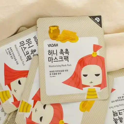 Masque tissu à l'extrait de miel pour visage YADAH 2