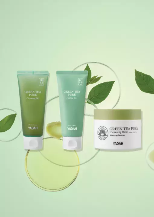 Set Produits cosmétiques coréens thé vert YADAH 3